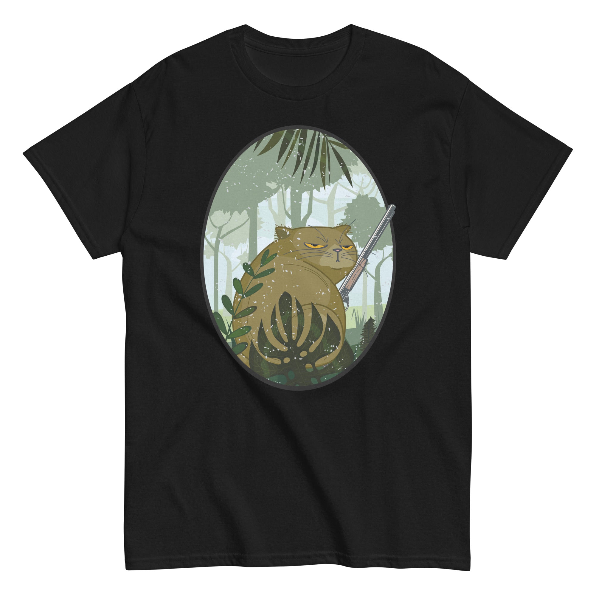 Irritated Hunting Cat T-Shirt