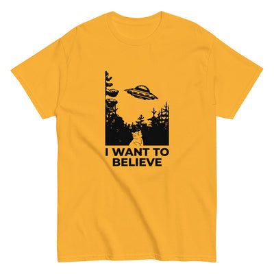 I Want To Believe Cat UFO Shirt