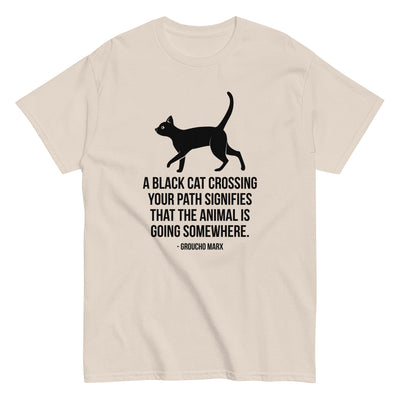 Black Cat Crossing Path T-Shirt