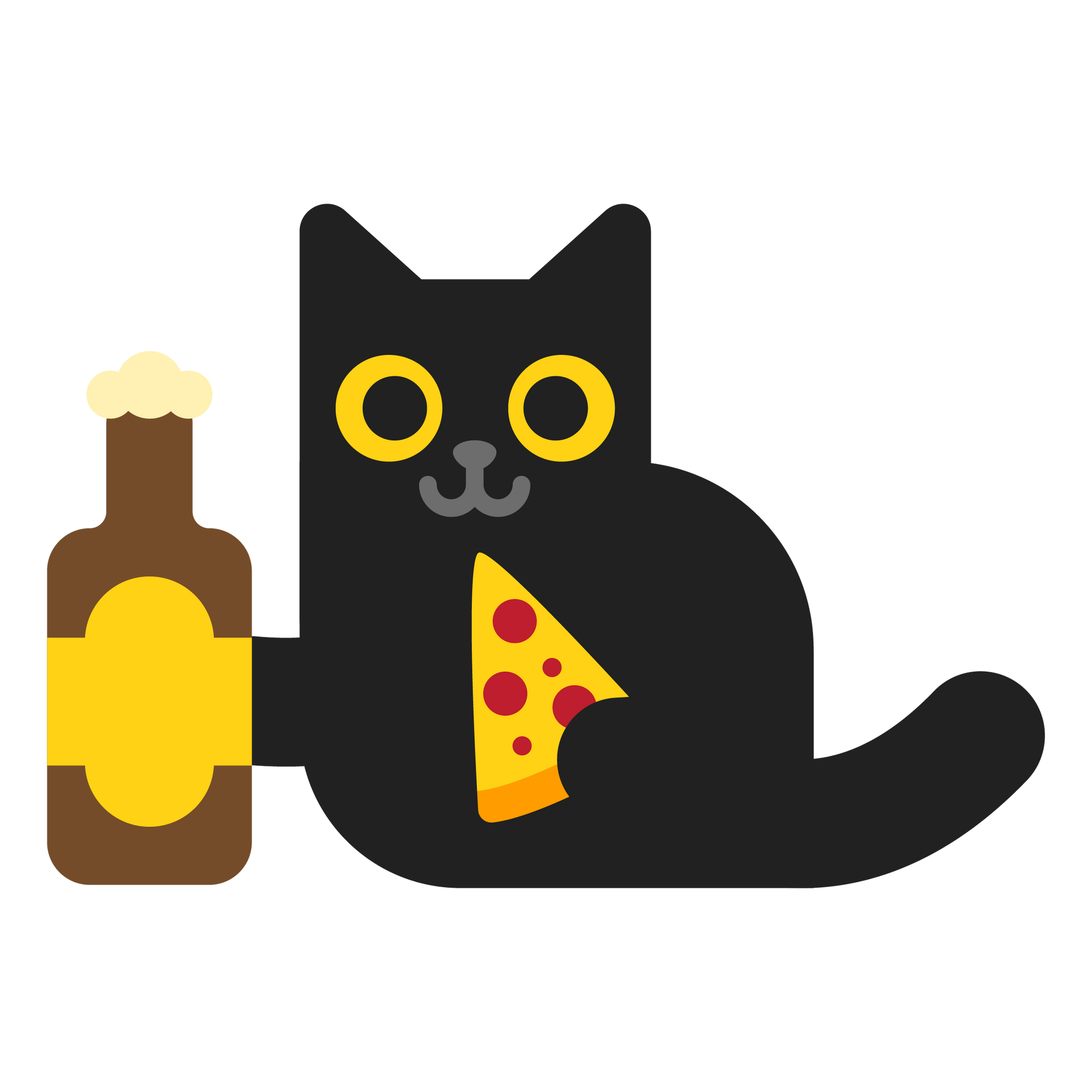 Beer, Pizza and Cat T-Shirt