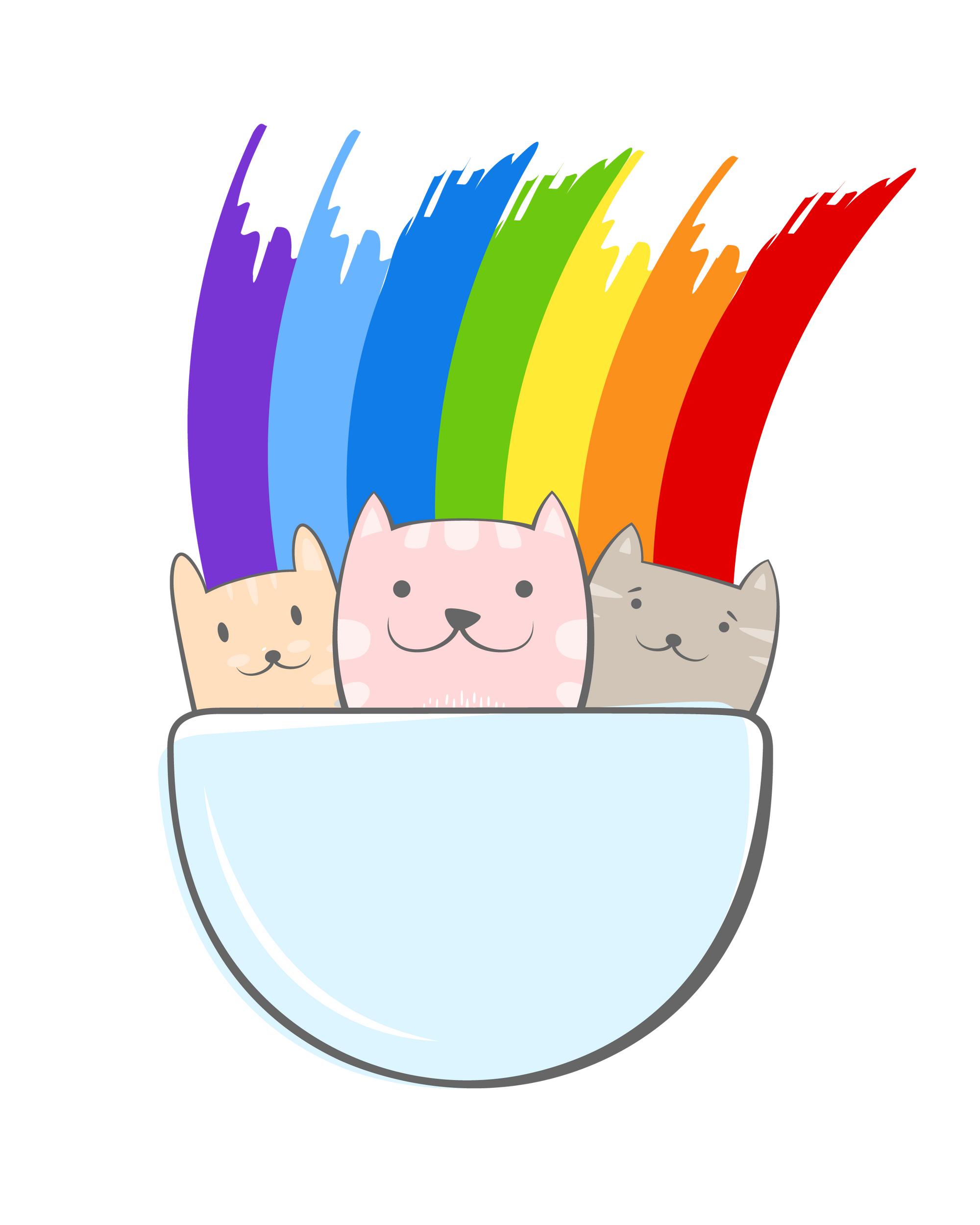 Rainbow to Pot o' Cats T-Shirt