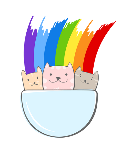 Rainbow to Pot o' Cats T-Shirt