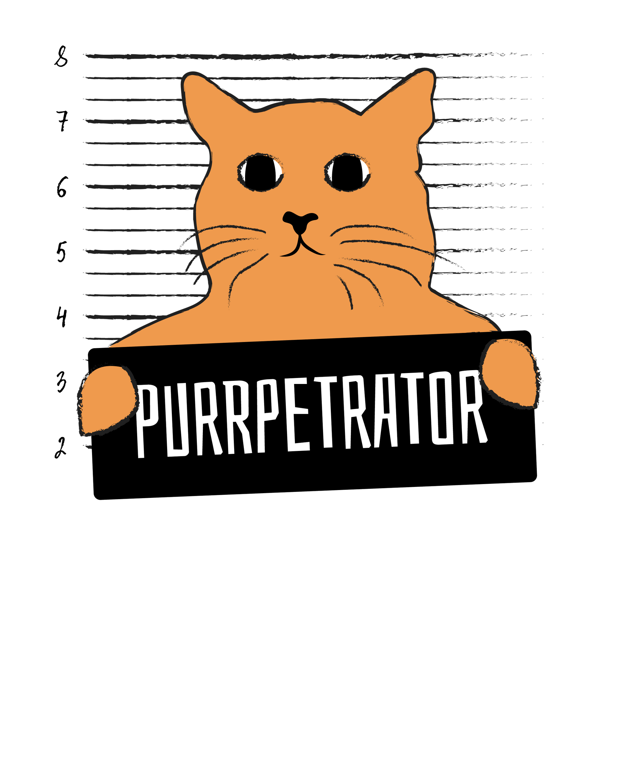 PURRpetrator Cat Mug Shot T-Shirt