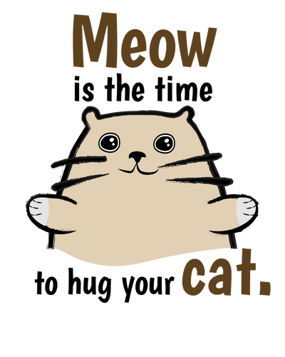 Meow is the Time to Hug Cat T-Shirt