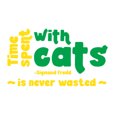 Time Spent With Cats is Never Wasted T-Shirt