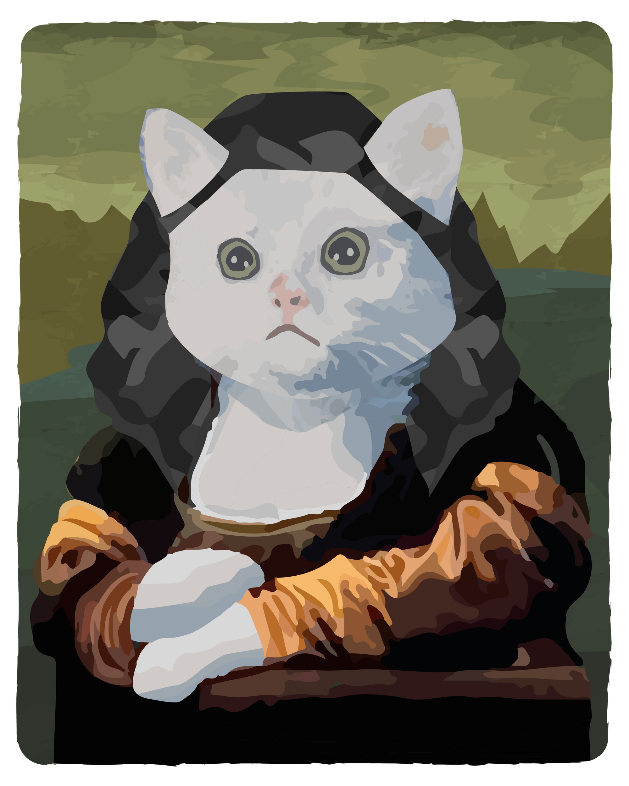 Mona Lisa Cat T-Shirt