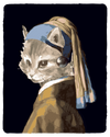 Girl With the Pearl Earring Cat T-Shirt