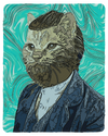 Van Gogh Self Portrait Cat T-Shirt