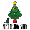 Cat Must Destroy Christmas Tree T-Shirt