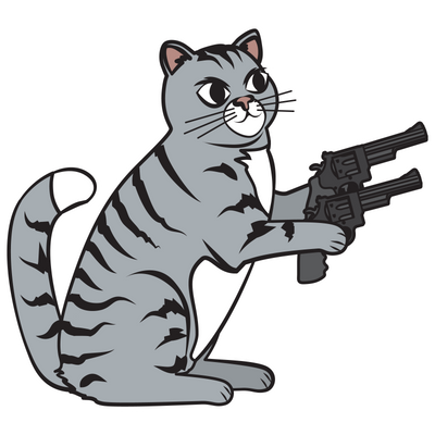 Stick 'Em Up Cat T-Shirt