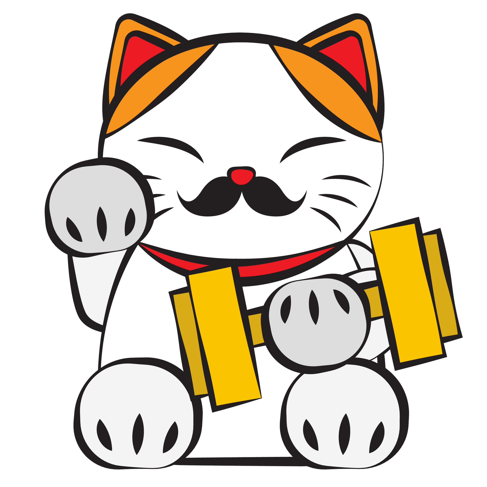 Lucky Cat #2: Weightlifter Cat T-Shirt