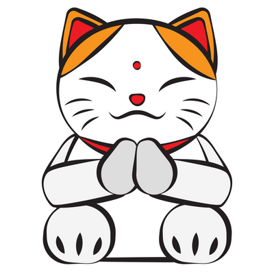 Lucky Cat #5: Namaste Cat T-Shirt