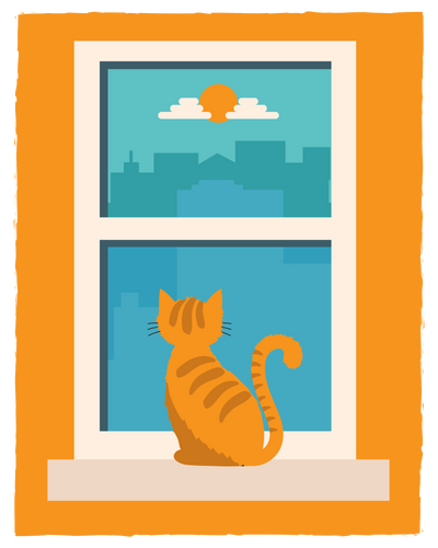Window Cat T-Shirt