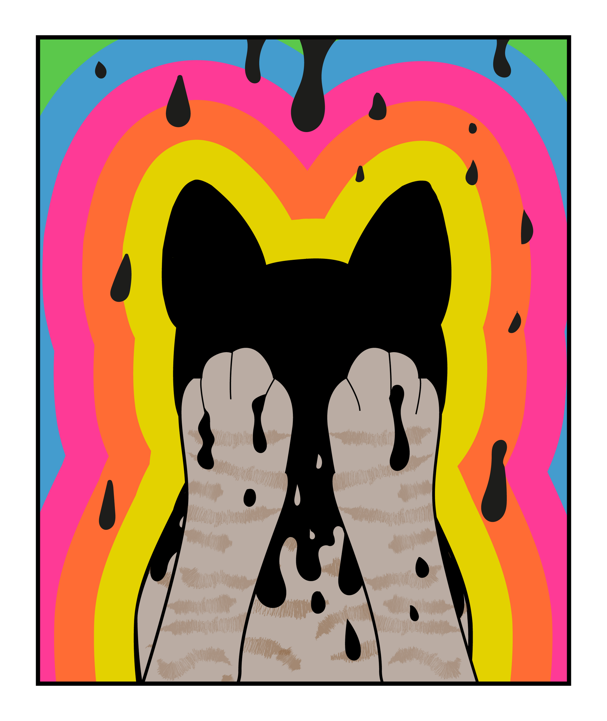 Crying Colors Cat T-Shirt