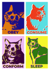 They Live Obey Cat T-Shirt