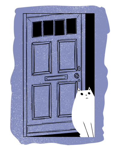Cat At The Door T-Shirt