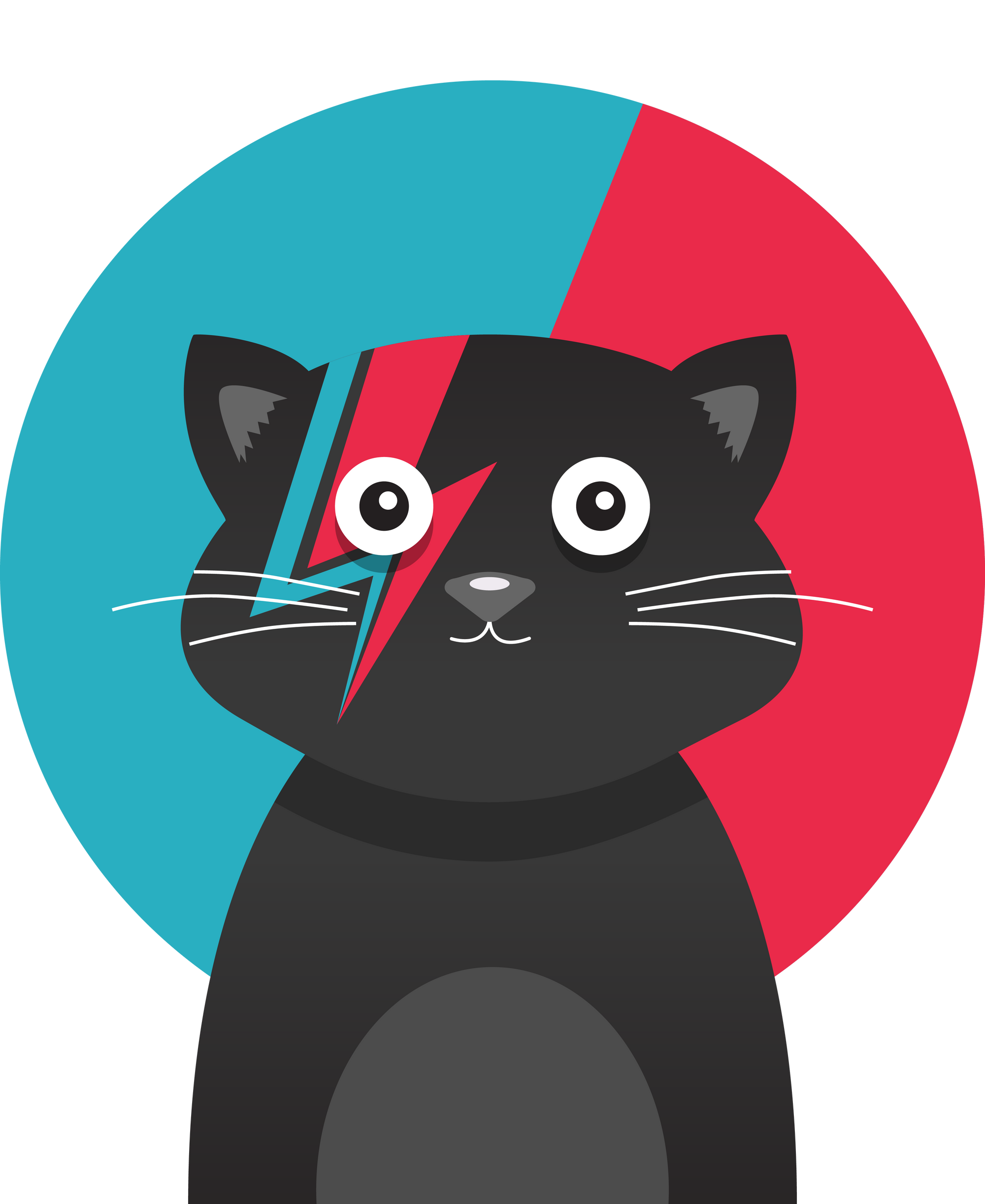 David Bowie Cat T-Shirt