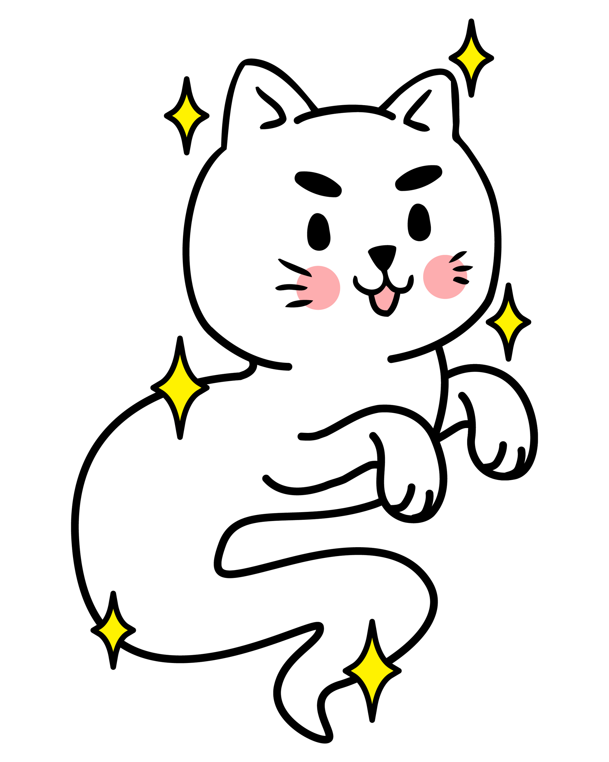 Sparkle Ghost Cat T-Shirt