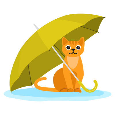 Rainy Day Kitty T-Shirt