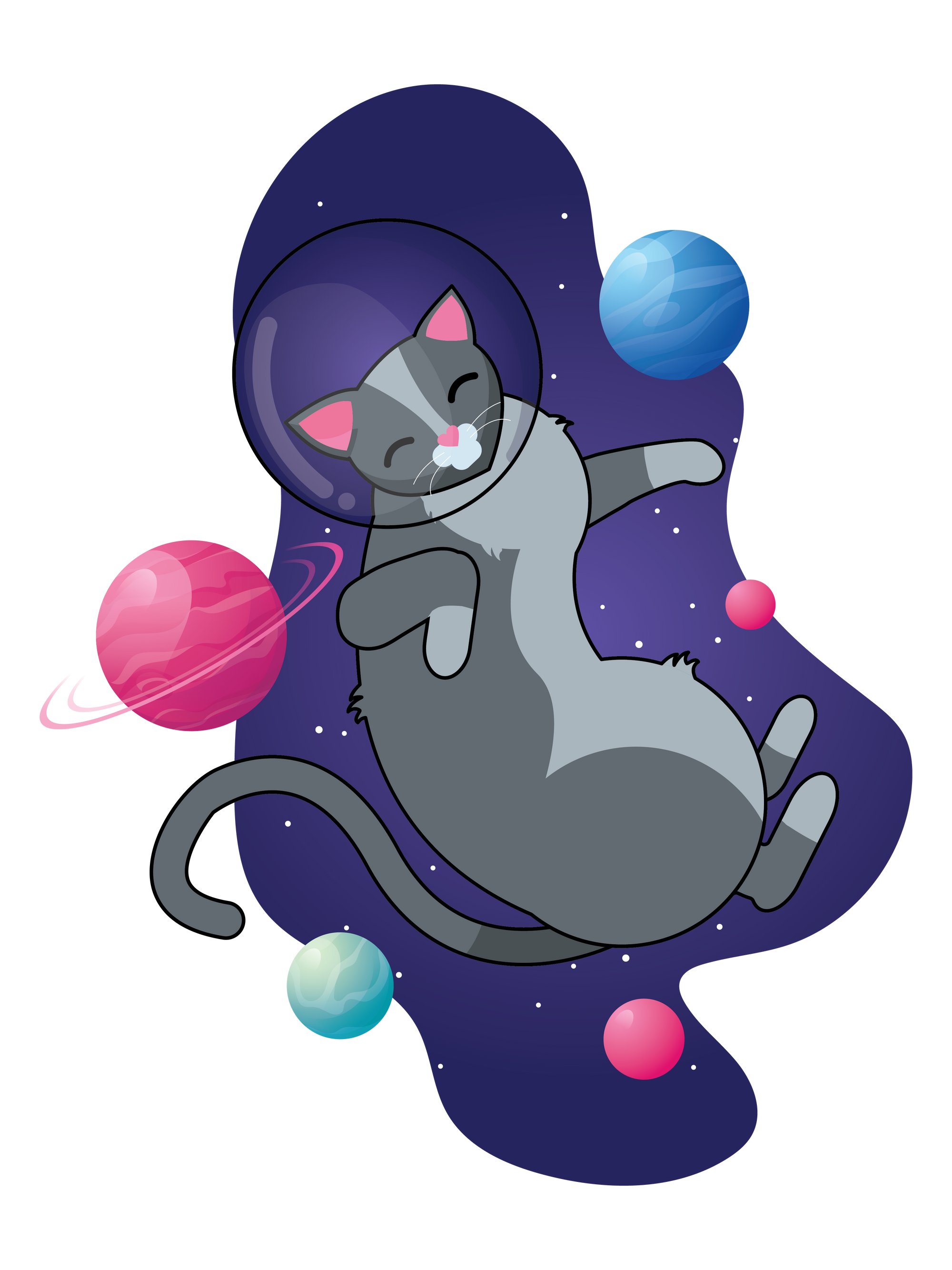 Spacewalk Cat T-Shirt