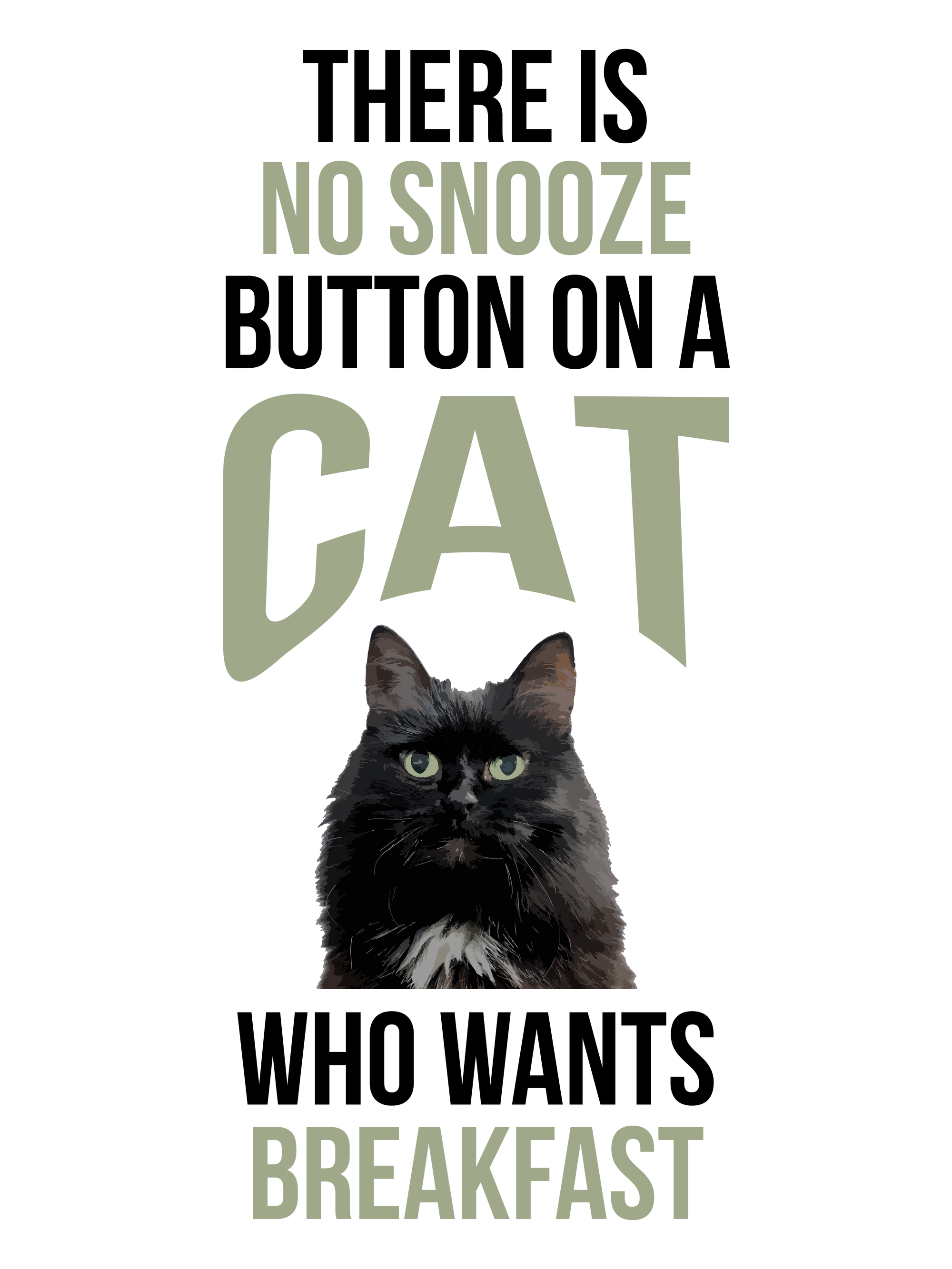 No Sleeping In Cat T-Shirt