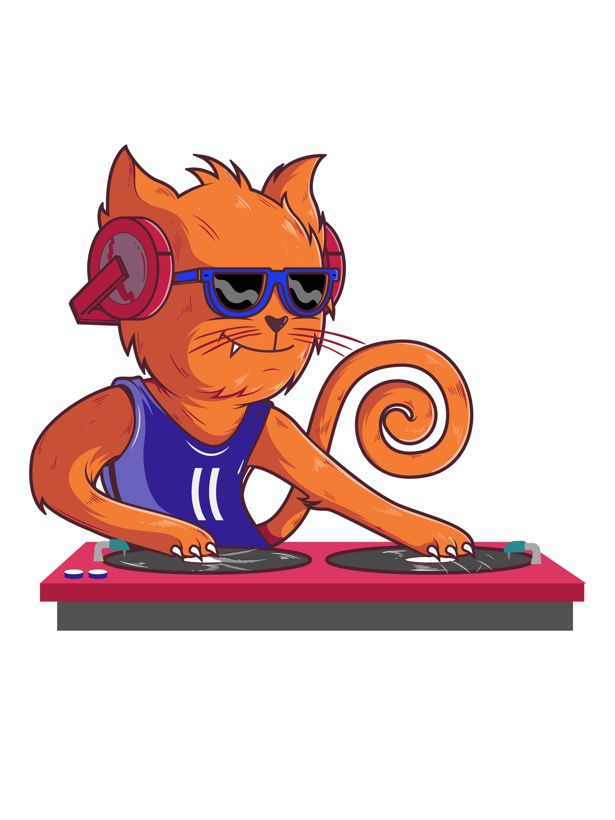 DJ Scratchy Cat T-Shirt