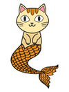 Cute Cat Mermaid T-Shirt