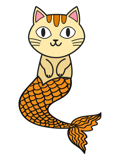 Cute Cat Mermaid T-Shirt