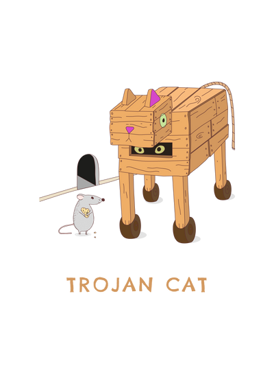 Trojan Cat T-Shirt