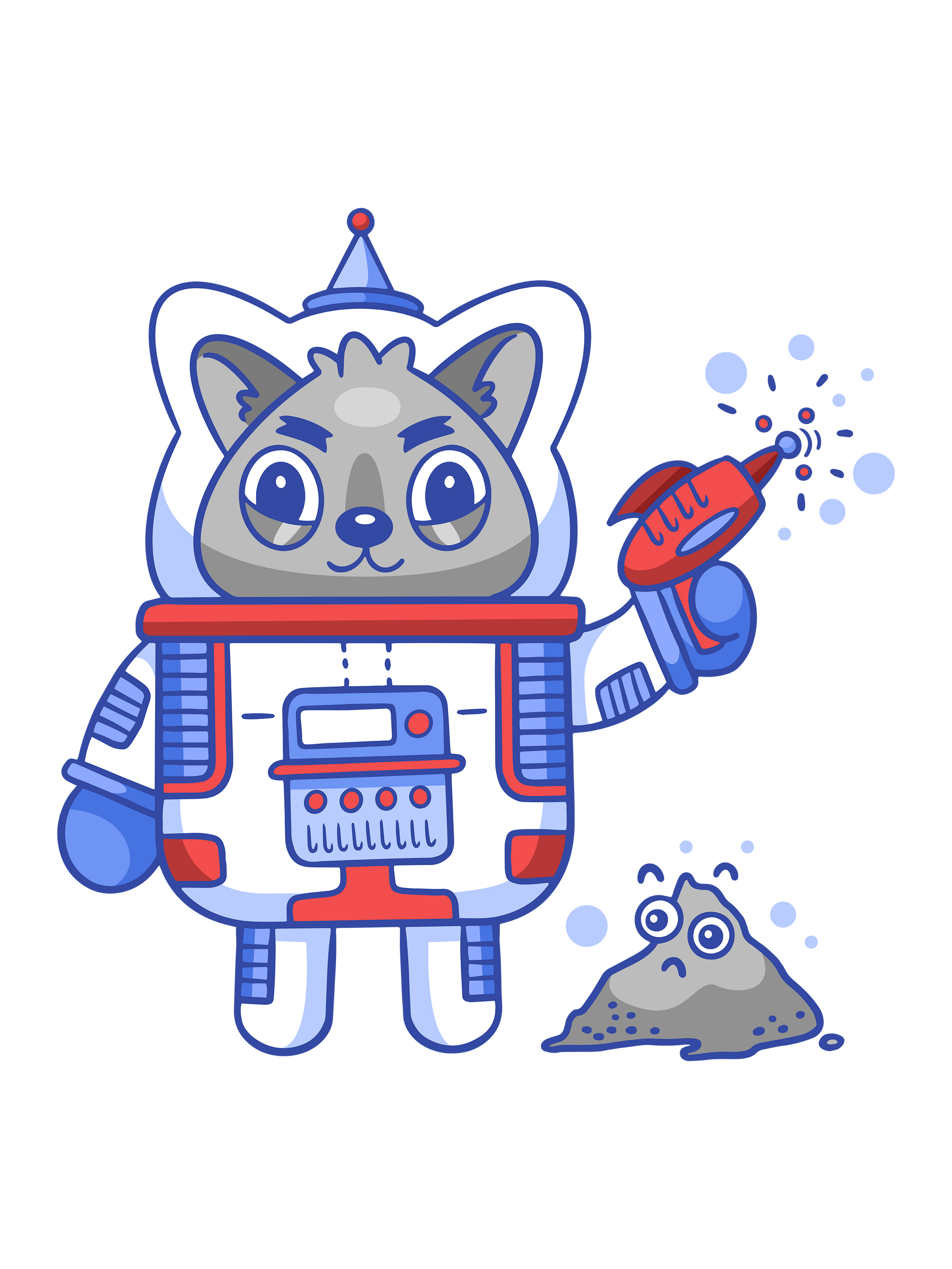Space Gun Cat T-Shirt