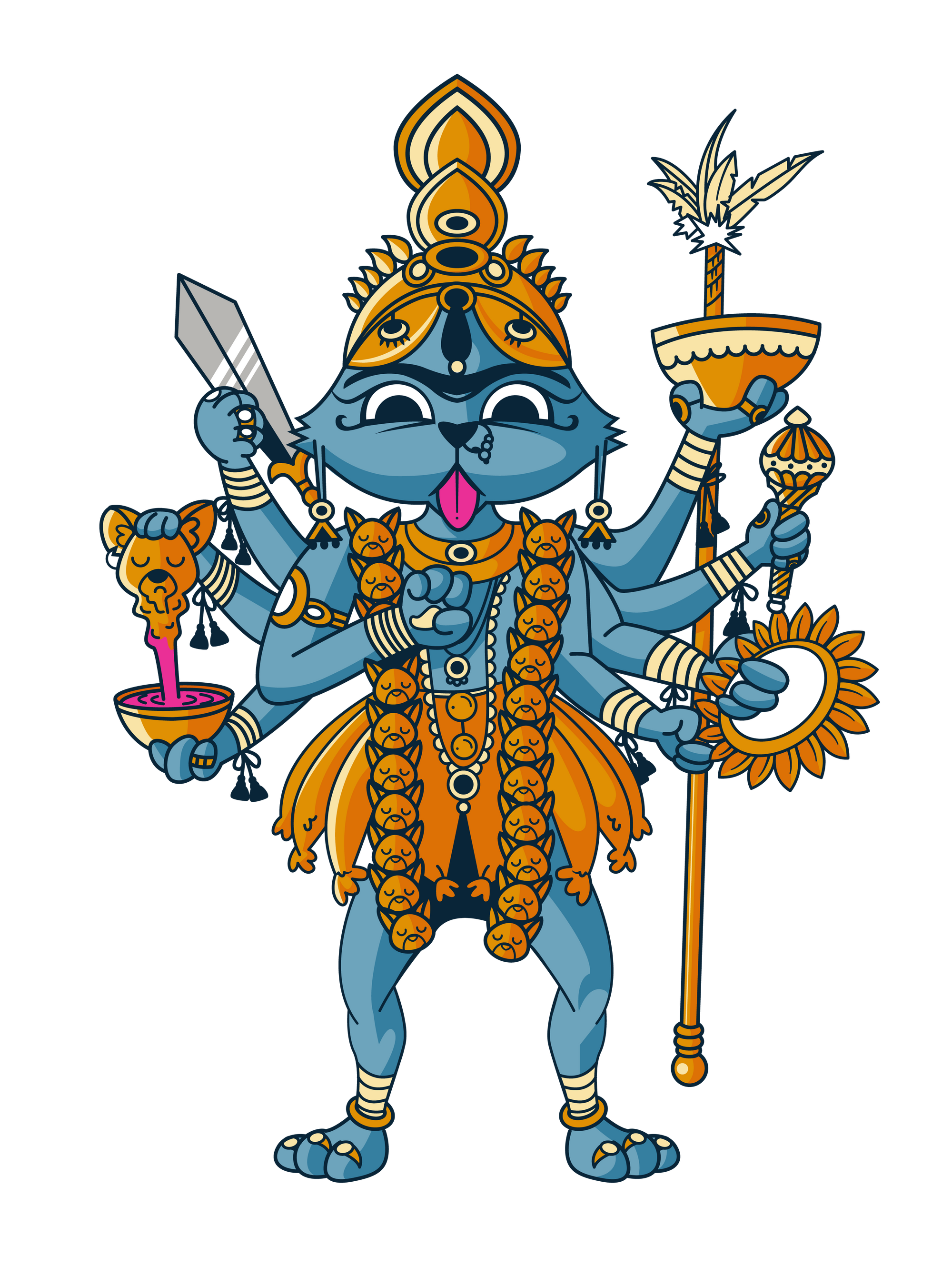 Kali The Destroyer Cat T-Shirt