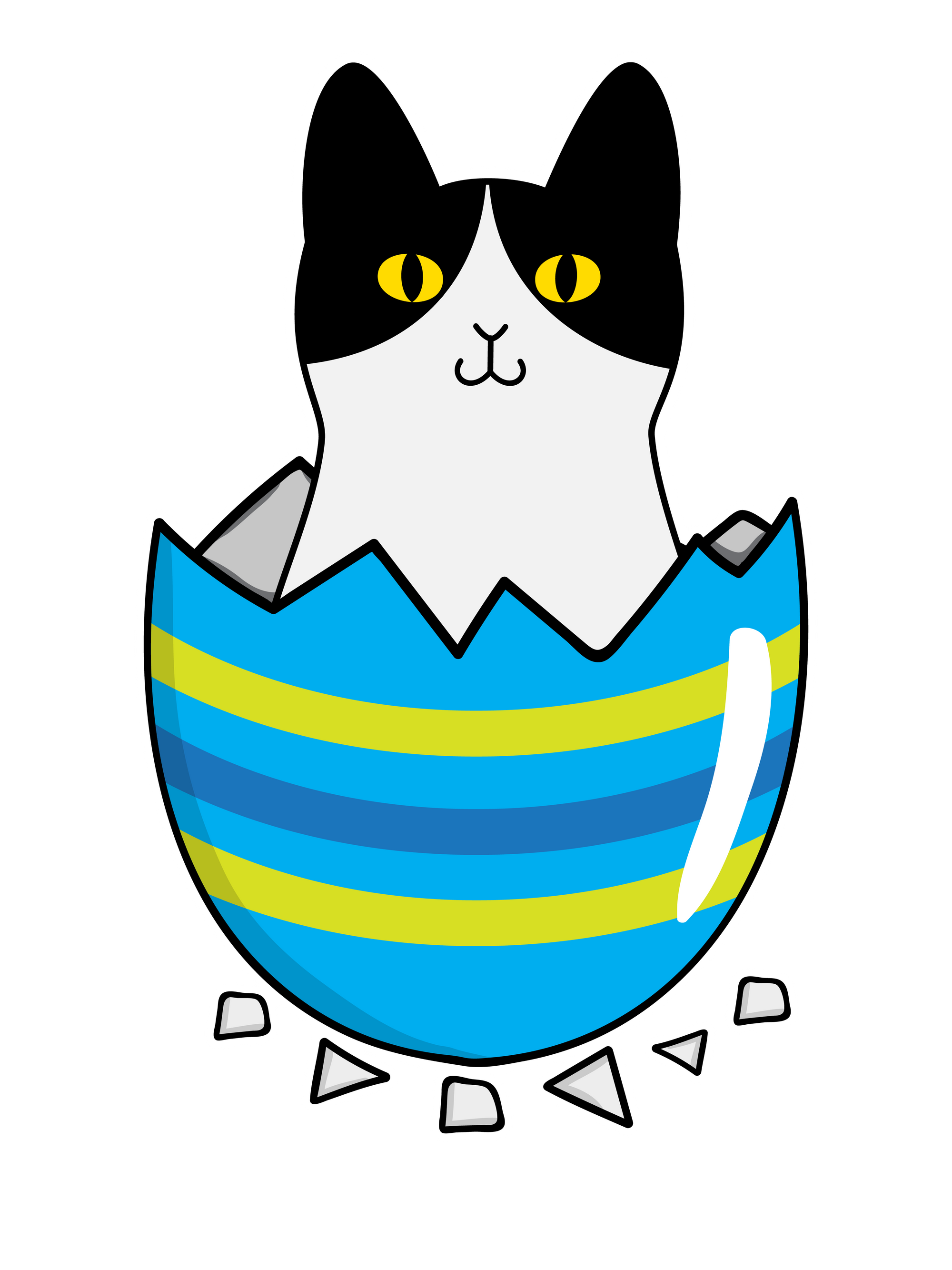 Easter Egg Cat Hatching T-Shirt