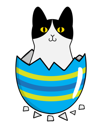 Easter Egg Cat Hatching T-Shirt