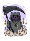 Grim Reaper Cat T-Shirt