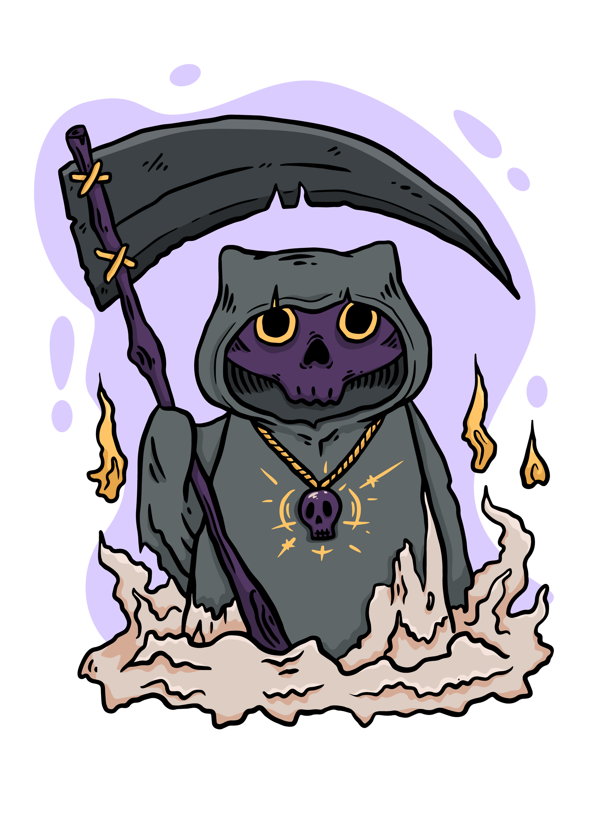 Grim Reaper Cat T-Shirt