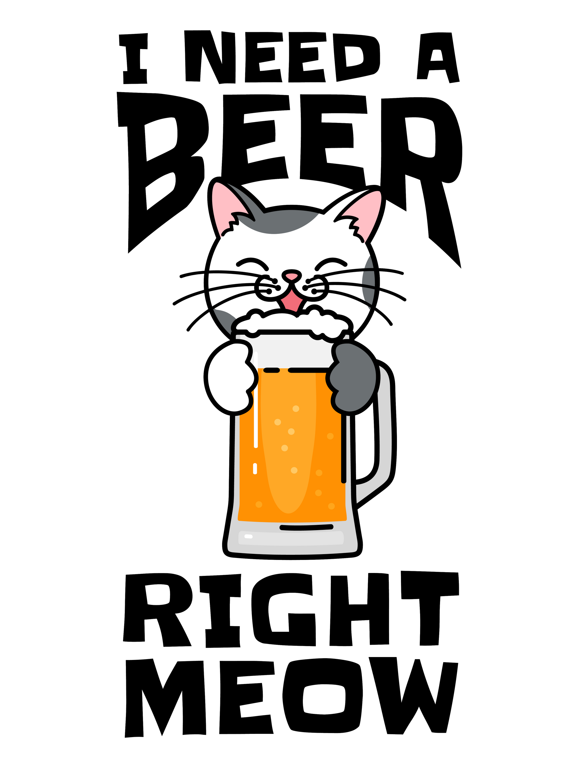 I Need a Beer Cat T-Shirt