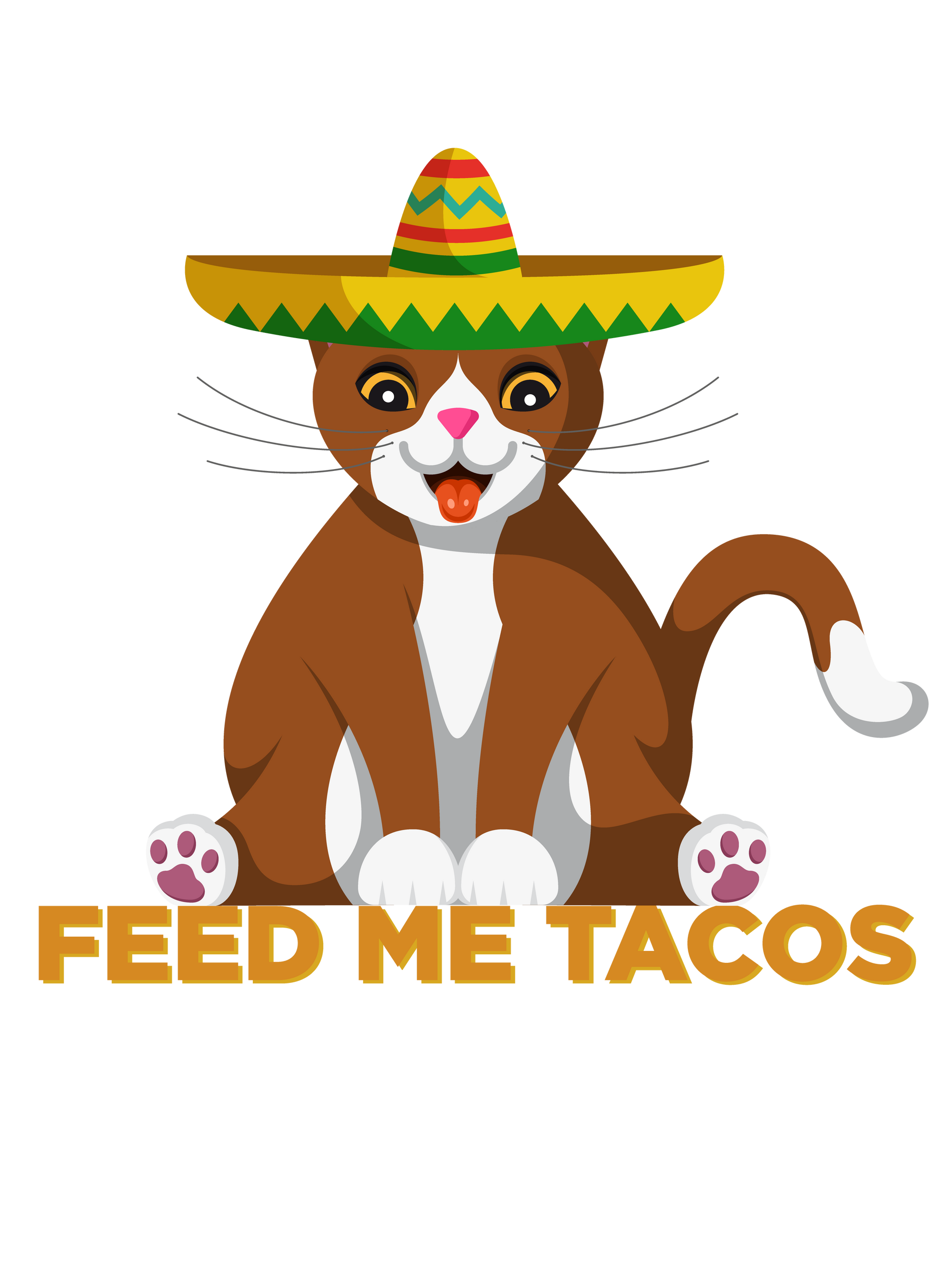 Feed Me Tacos Cat T-Shirt