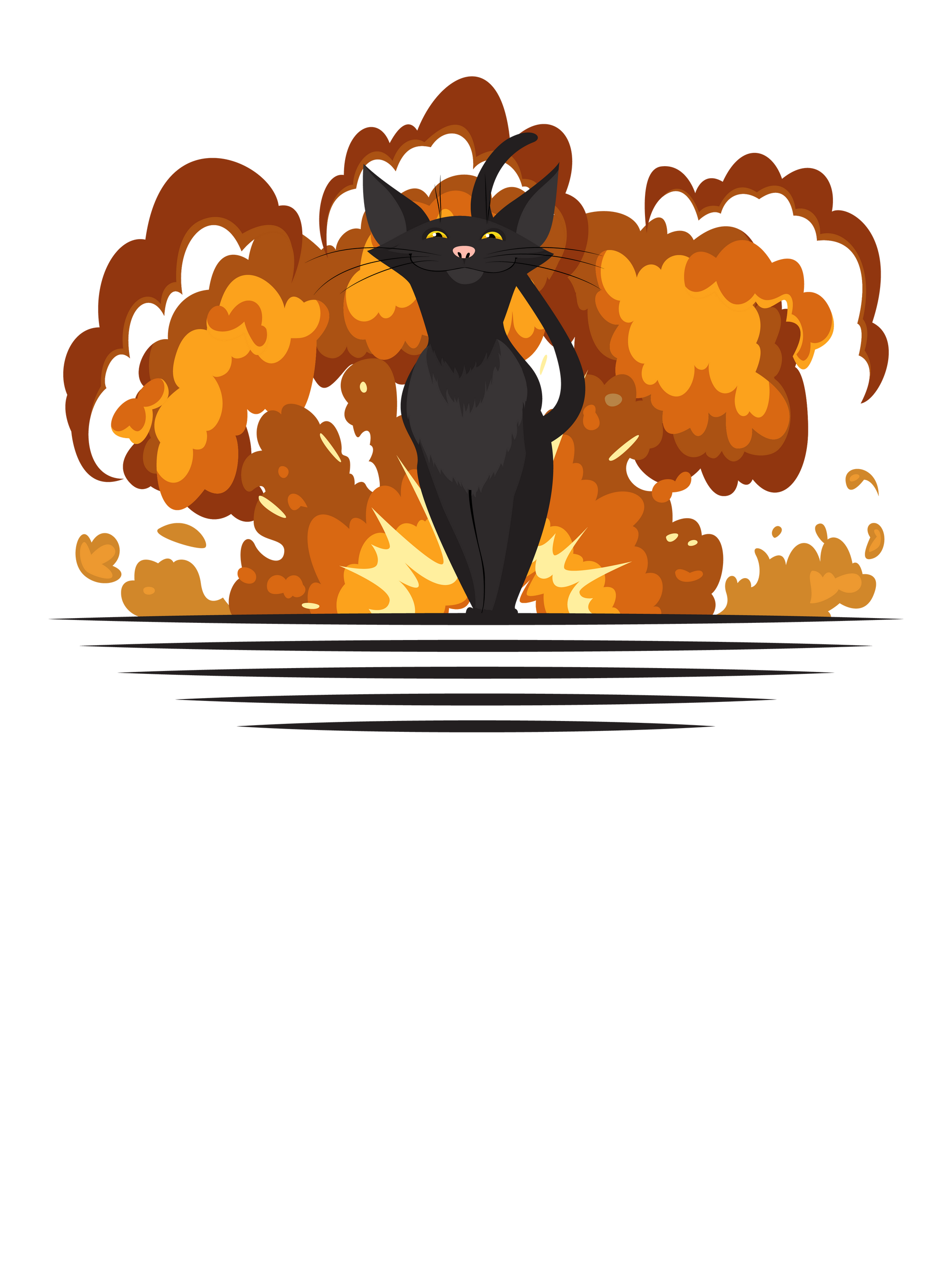 Kitten Sets Off Explosion T-Shirt