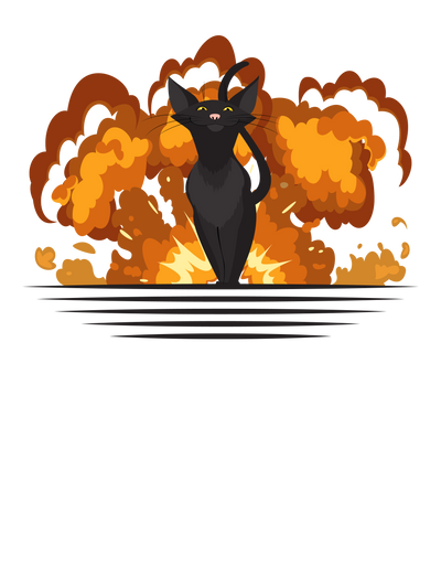 Kitten Sets Off Explosion T-Shirt