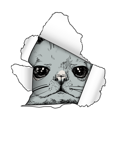 Cat Breaking Through T-Shirt