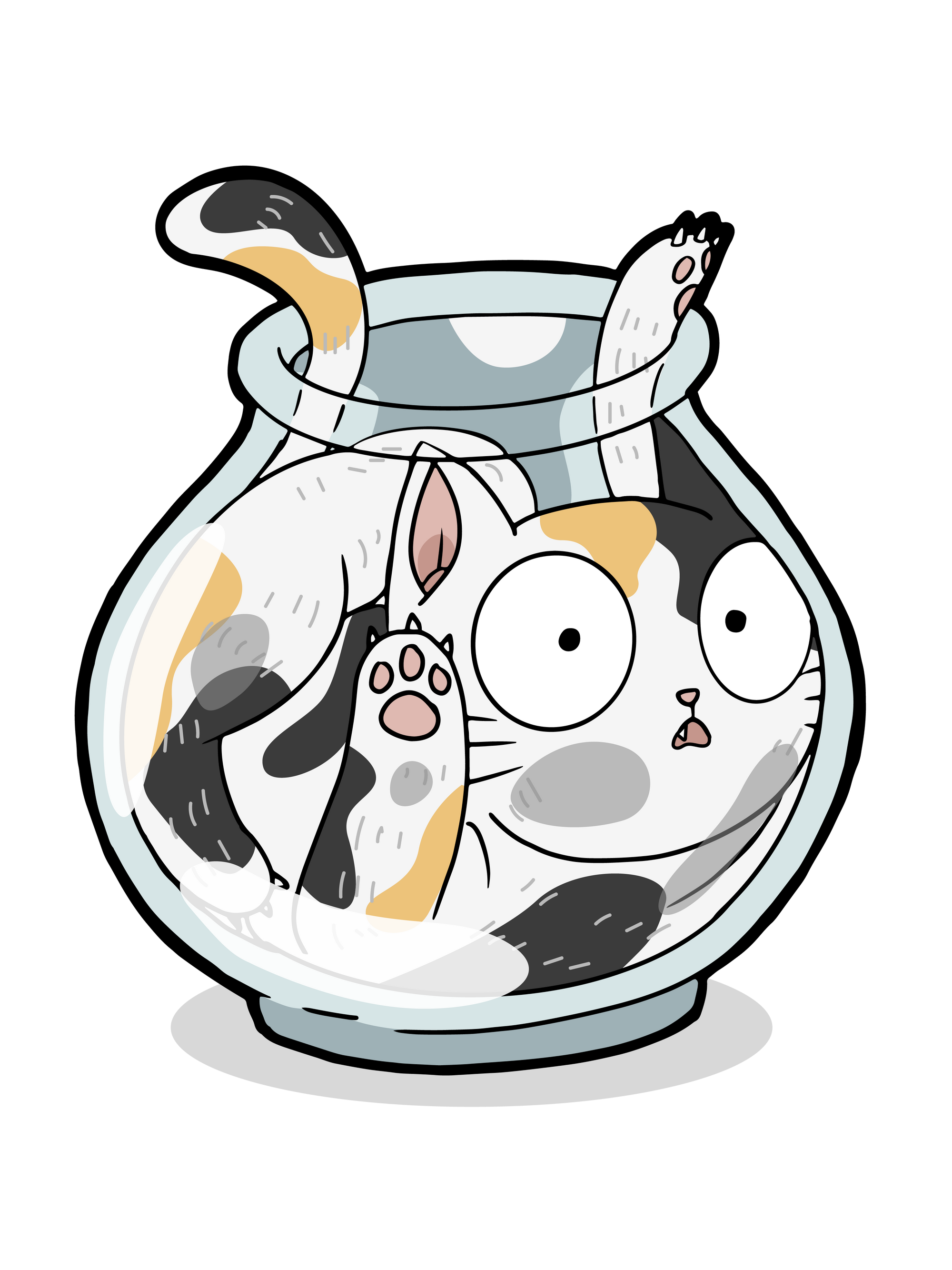 Cat Stuck in Fishbowl T-Shirt