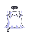 Cat Halloween Ghost T-Shirt