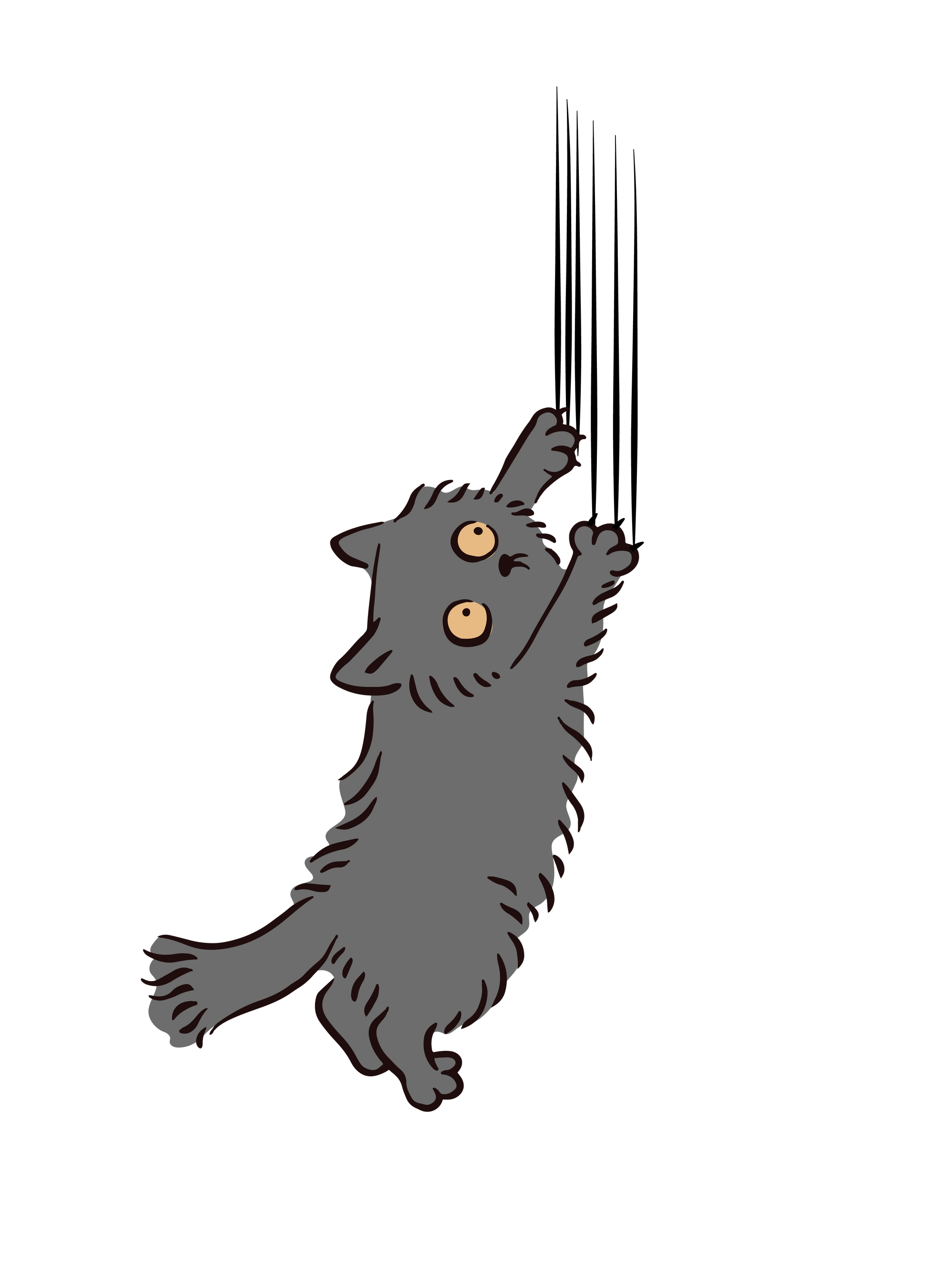 Kitty Scratching the Wall T-Shirt