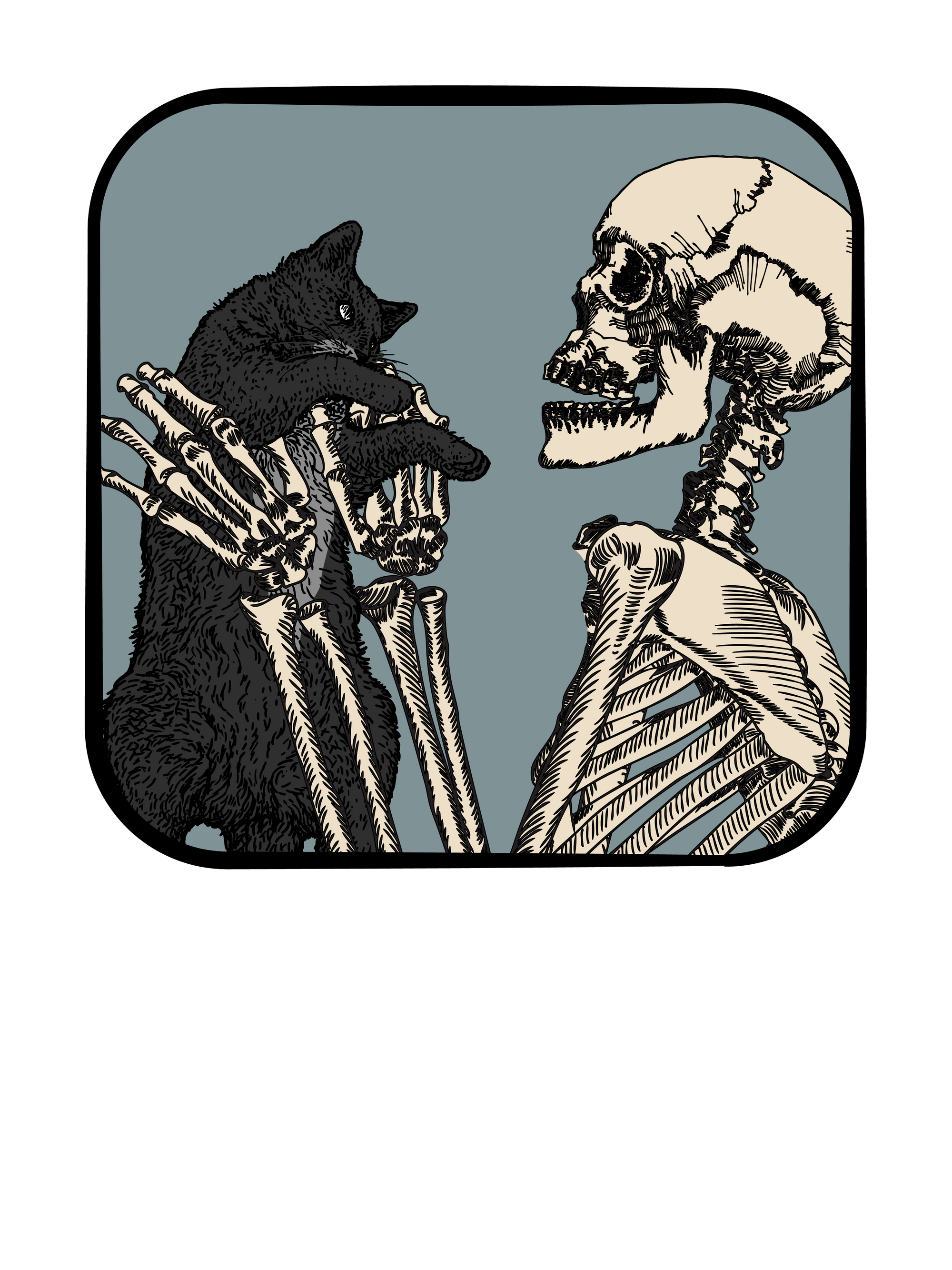Skeleton Cat Pet T-Shirt