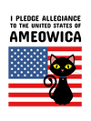 Pledge of Allegiance Cat T-Shirt