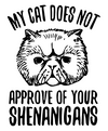 Cat Doesn't Approve Shenanigans T-Shirt