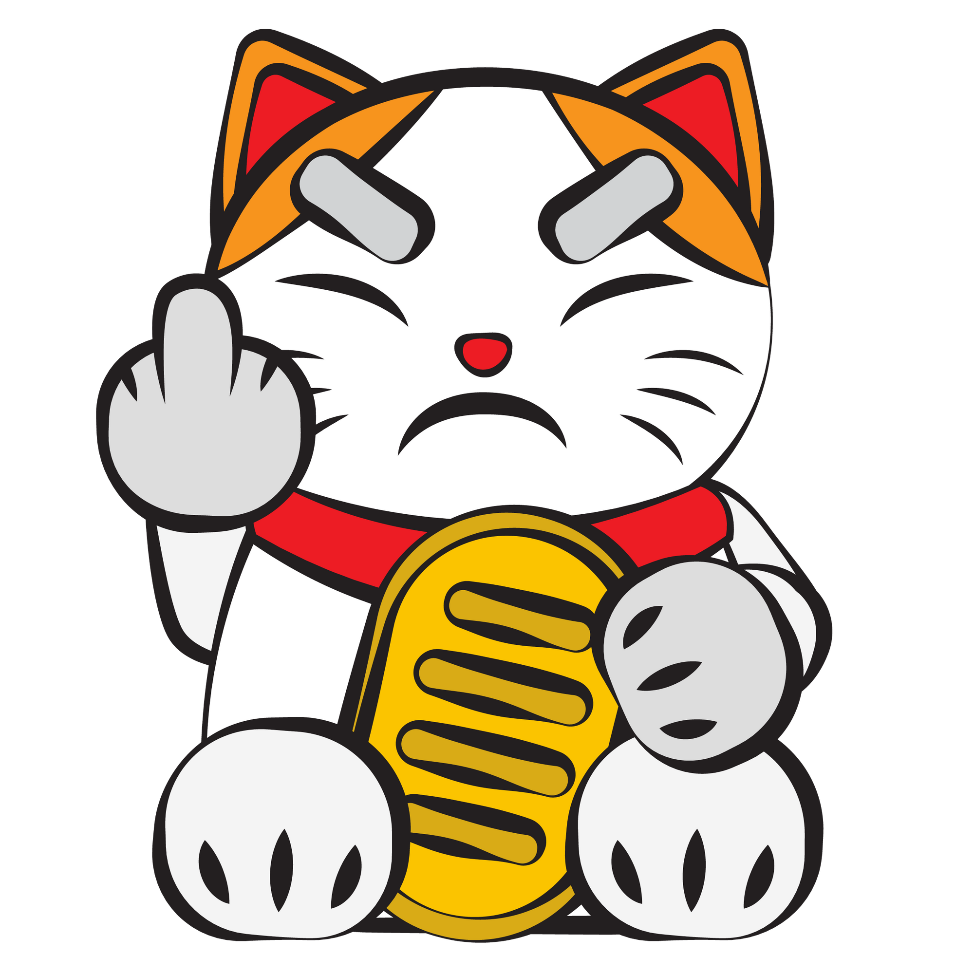 Lucky Cat #9: Angry Cat T-Shirt