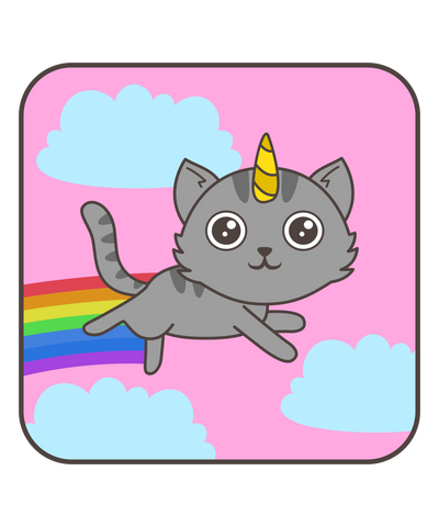 Rainbow Unicorn Cat T-Shirt