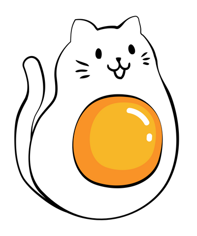 Sunny-Side Egg Cat T-Shirt