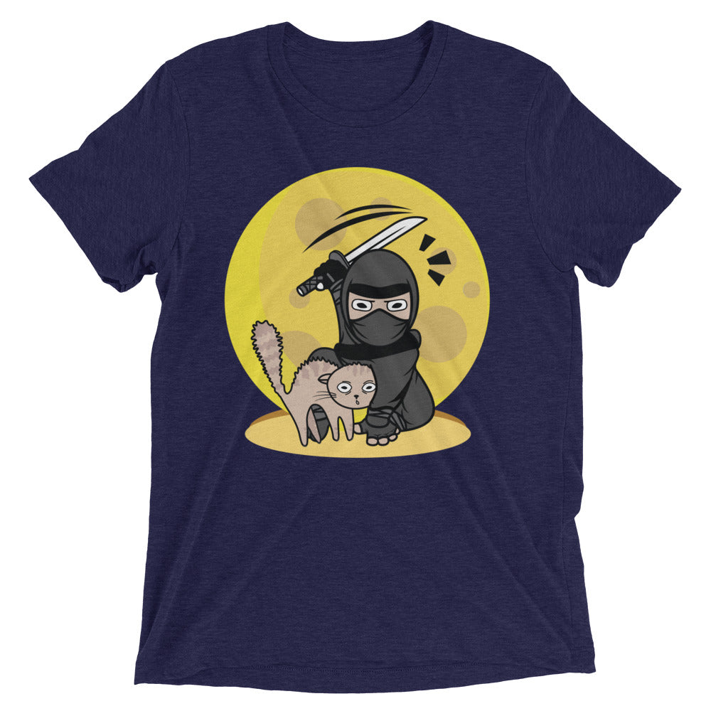 Ninja Defending Cat T-Shirt